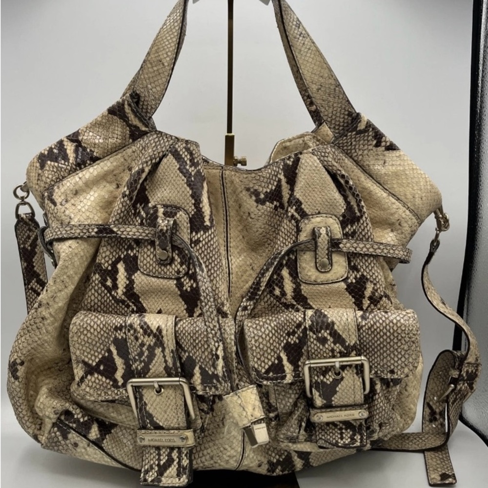Michael Kors Python Snakeskin Pattern Crossbody B… - image 1